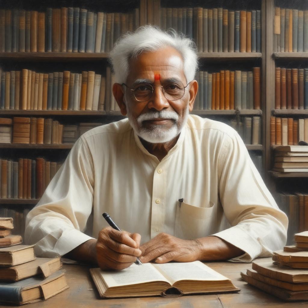 AI-created image of Shankha Ghosh