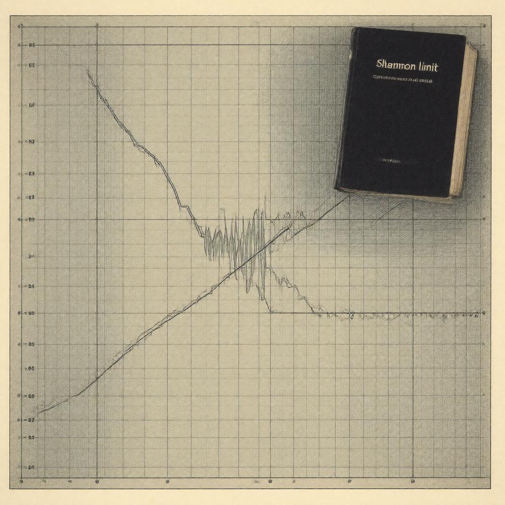 Click to view larger image AI-created image of Shannon limit