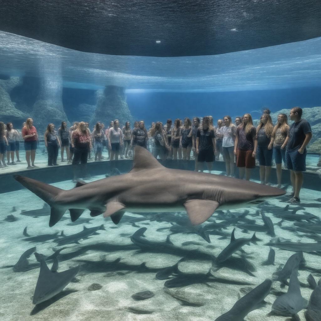 Click to view larger image AI-created image of Shark and Ray Touch Tank