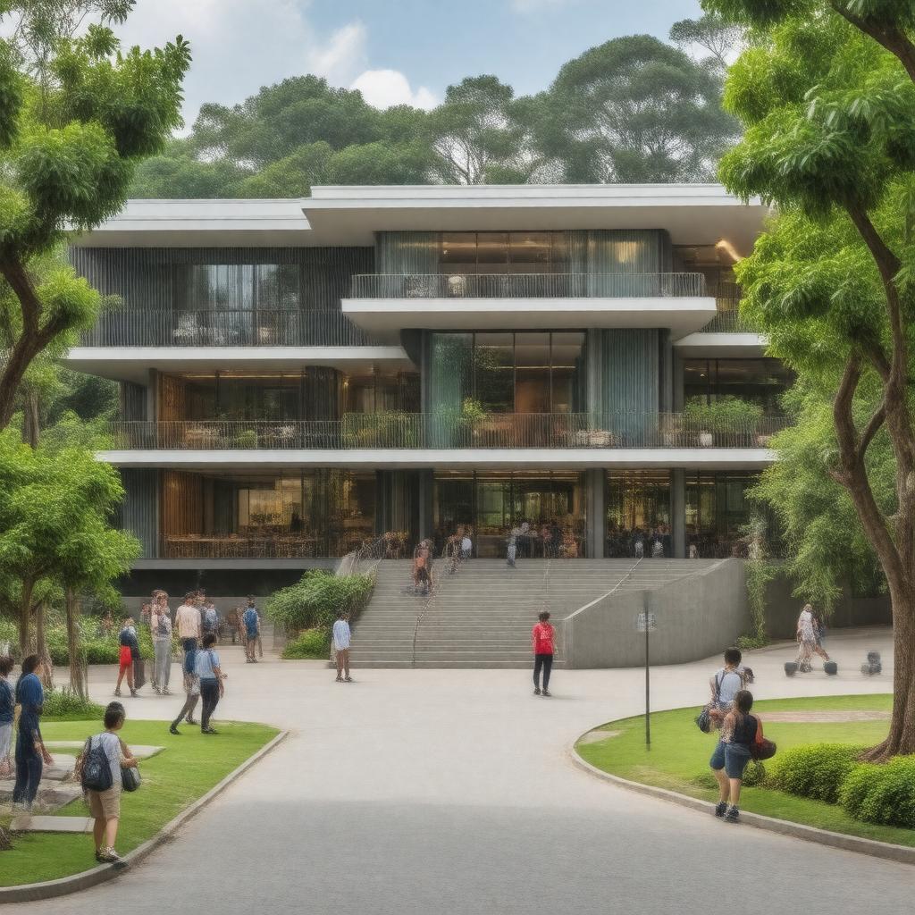 AI-created image of Sheares Hall