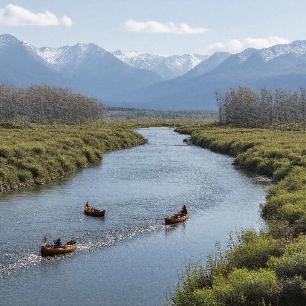 AI-created image of Sheenjek River