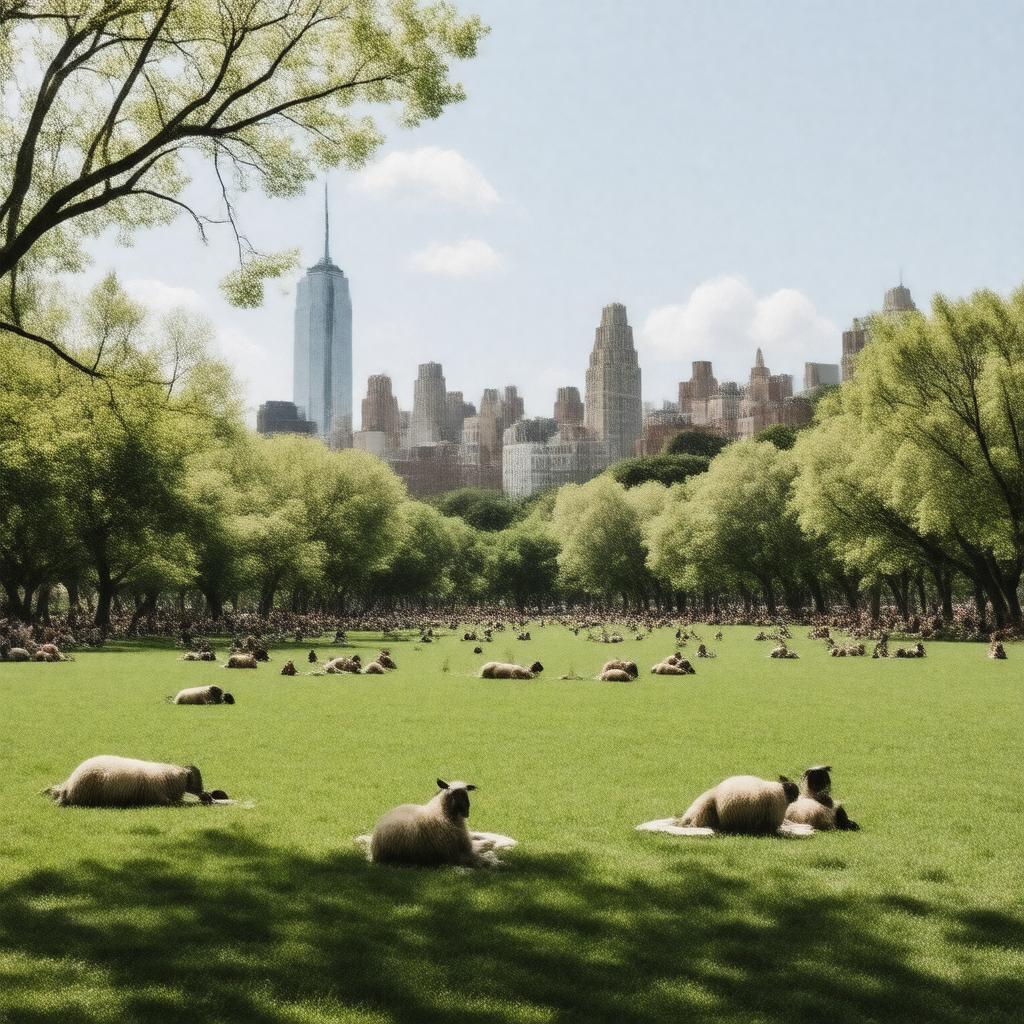 AI-created image of Sheep Meadow