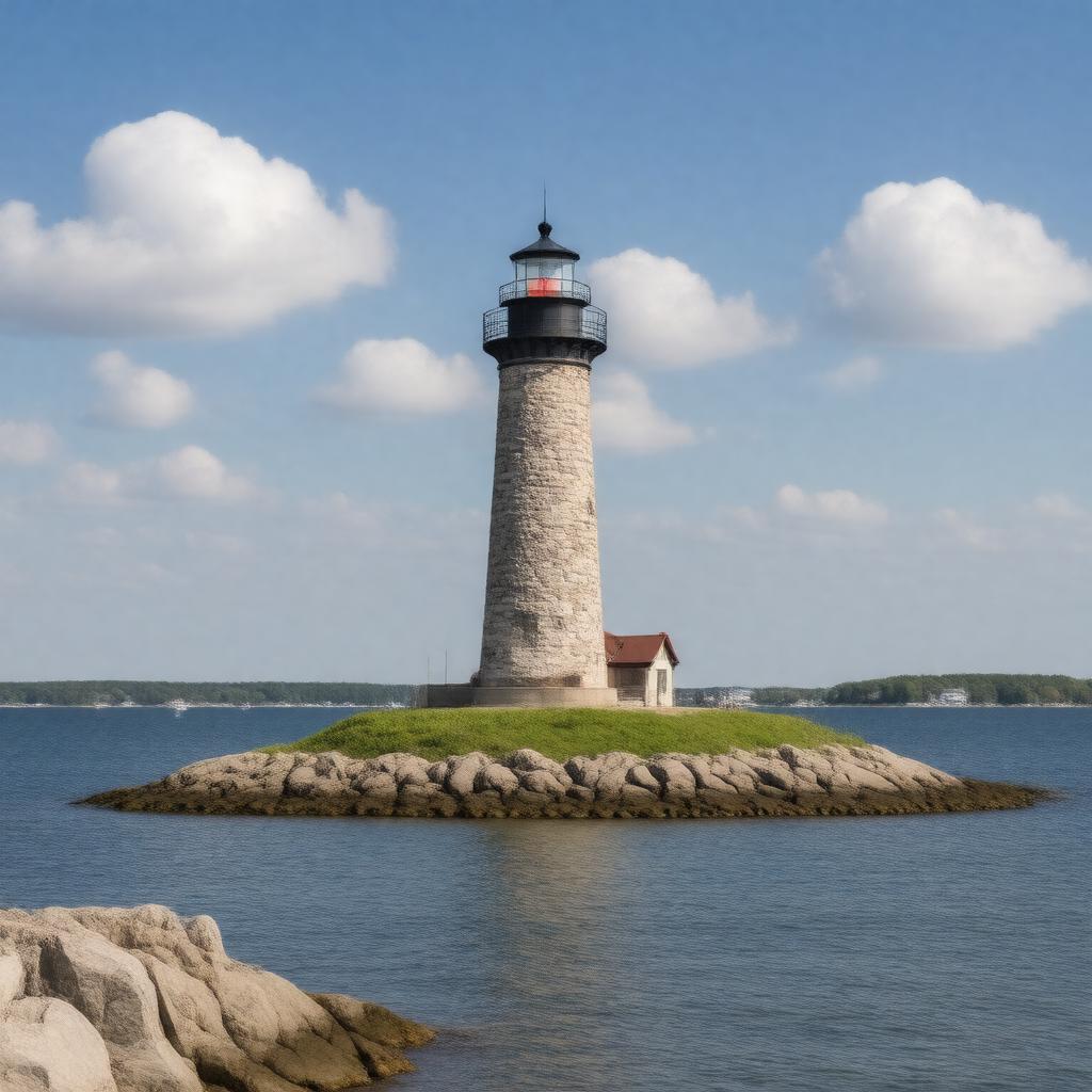 AI-created image of Sheffield Island Lighthouse