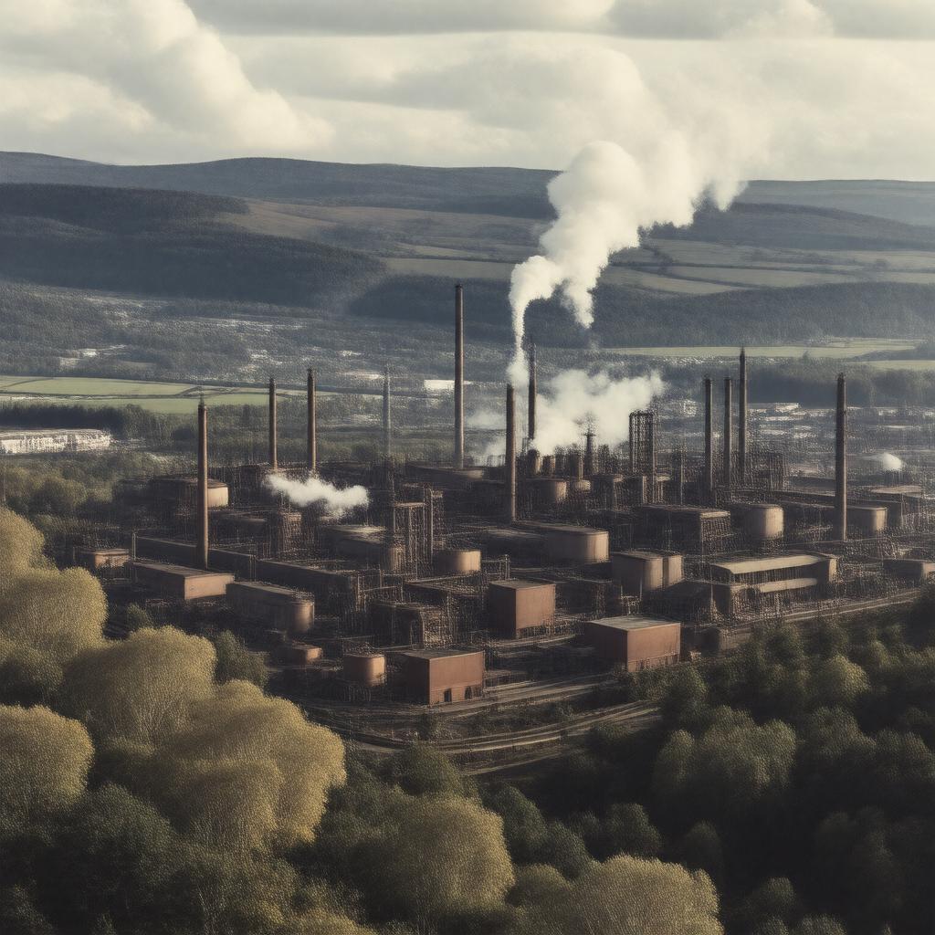 Click to view larger image AI-created image of Sheffield Steelworks