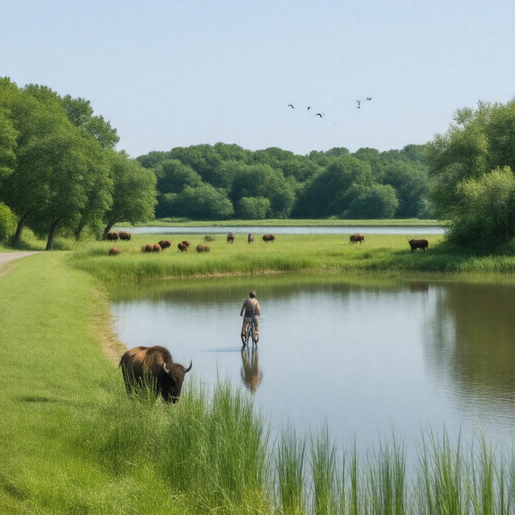 Click to view larger image AI-created image of Shelby Farms Park