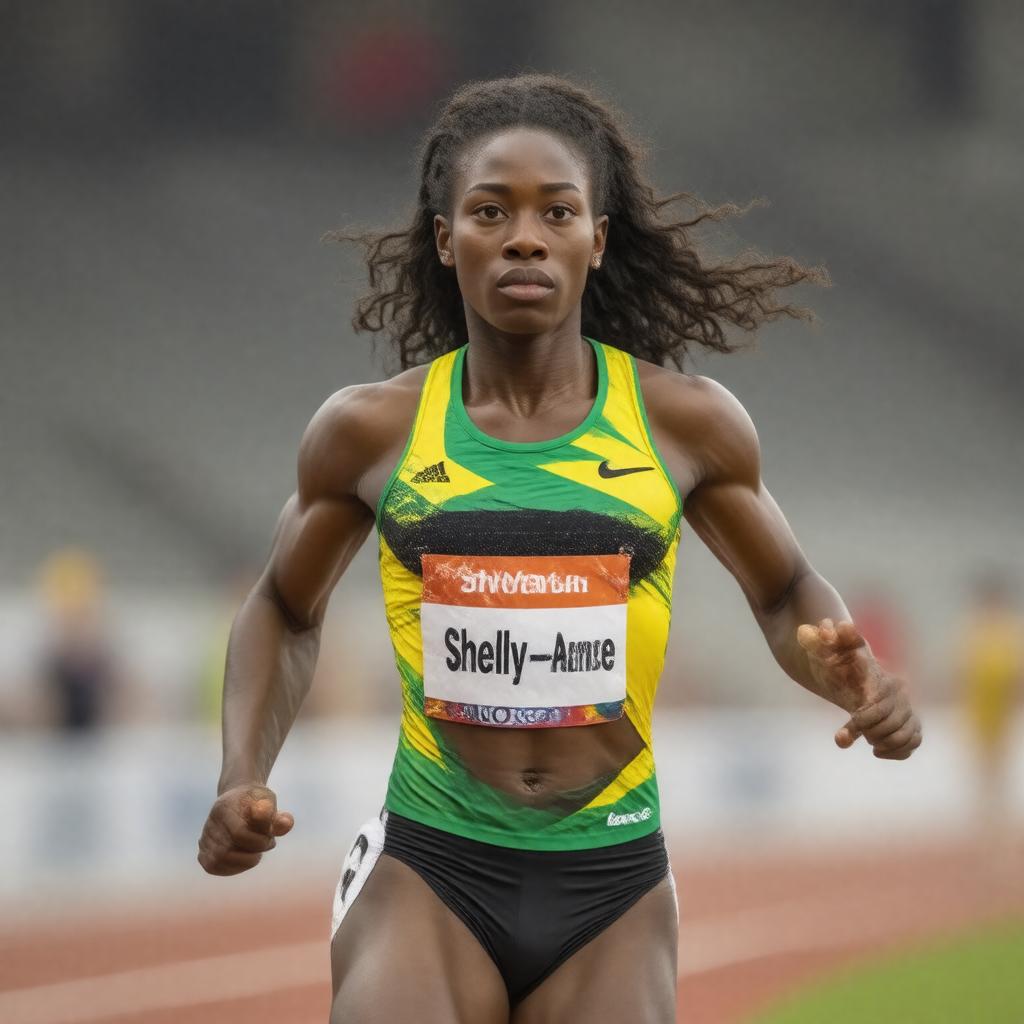 AI-created image of Shelly-Ann Fraser-Pryce