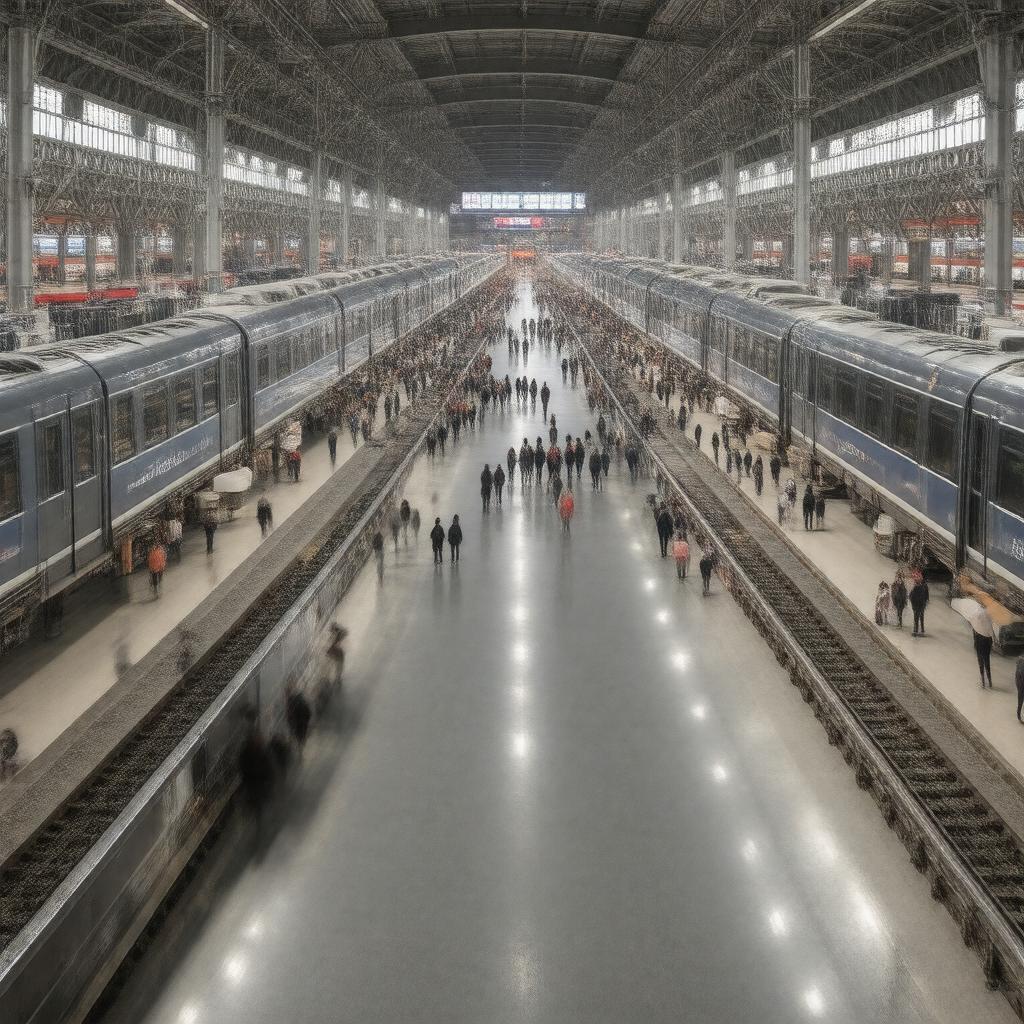 AI-created image of Shenyang North Railway Station