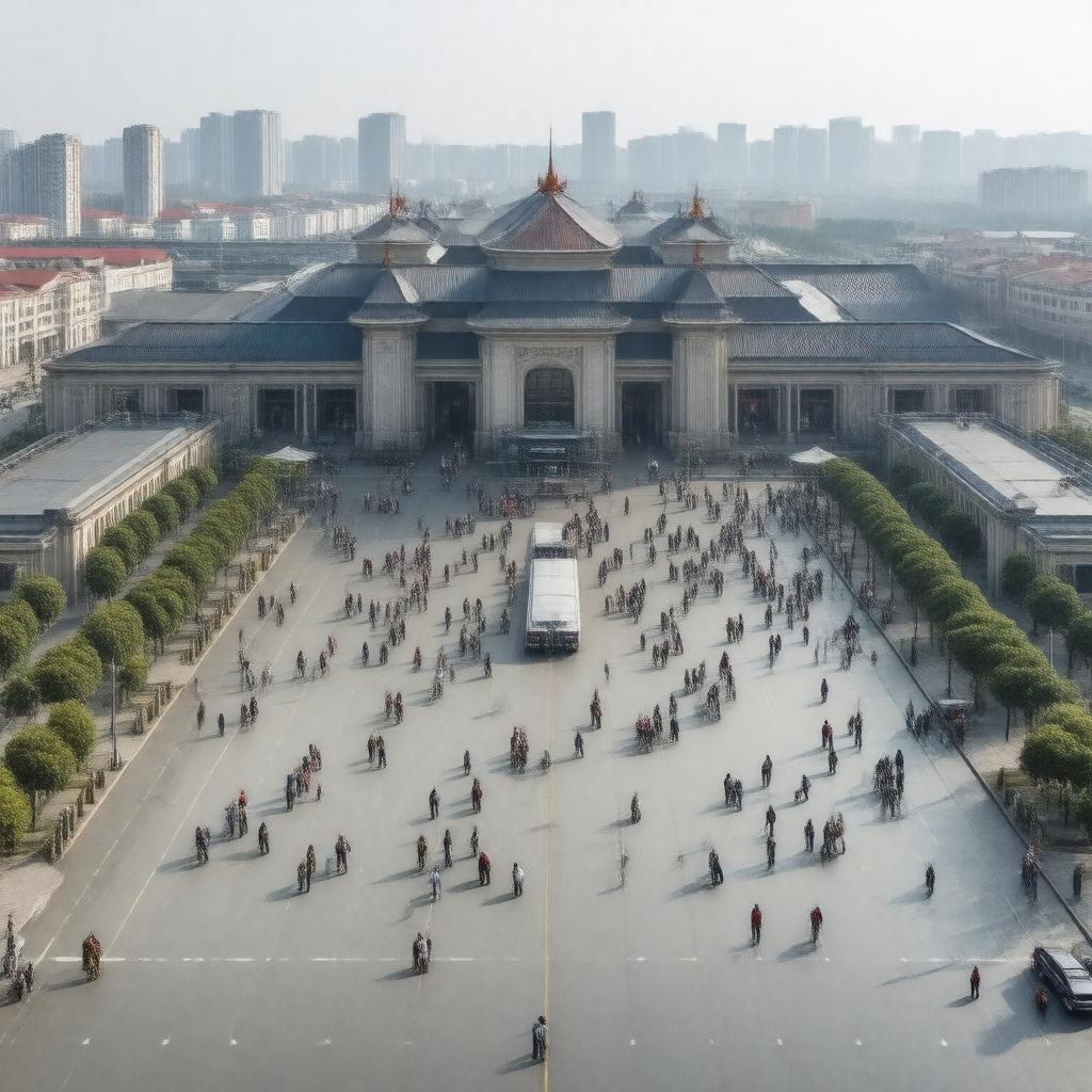 AI-created image of Shenyang Railway Station