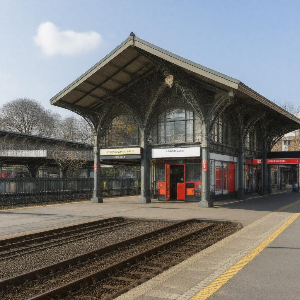 AI-created image of Shepherd's Bush railway station