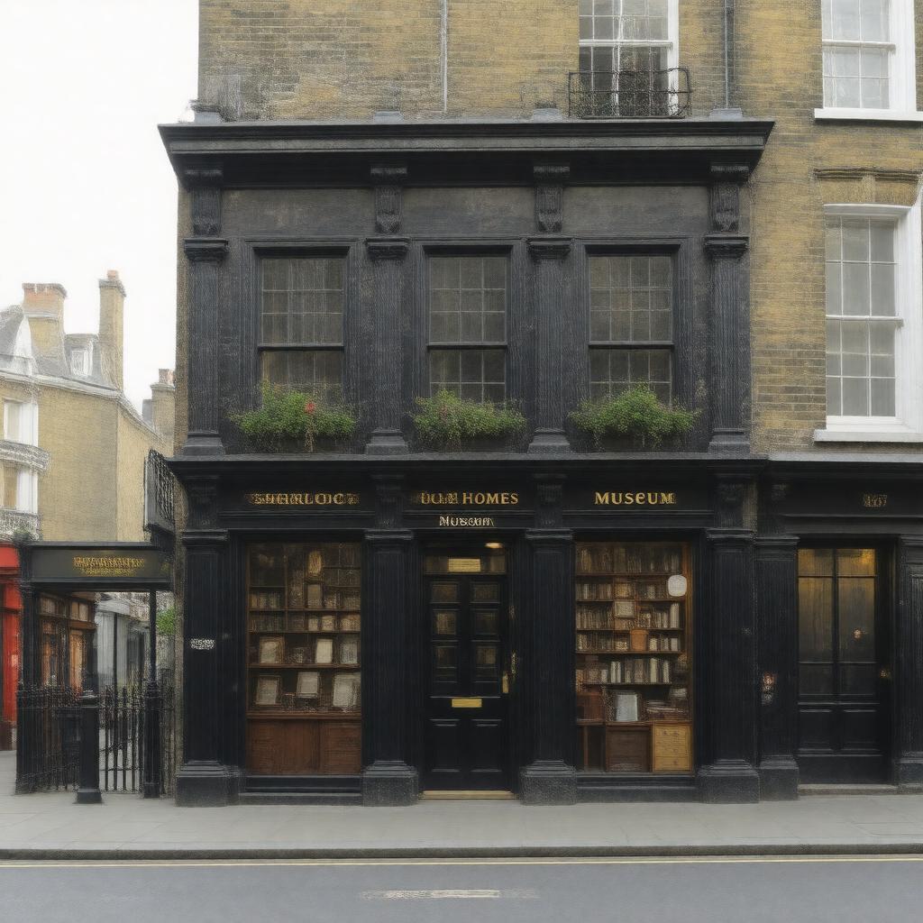 Click to view larger image AI-created image of Sherlock Holmes Museum