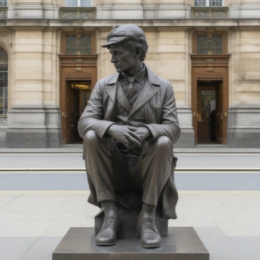 AI-created image of Sherlock Holmes statue