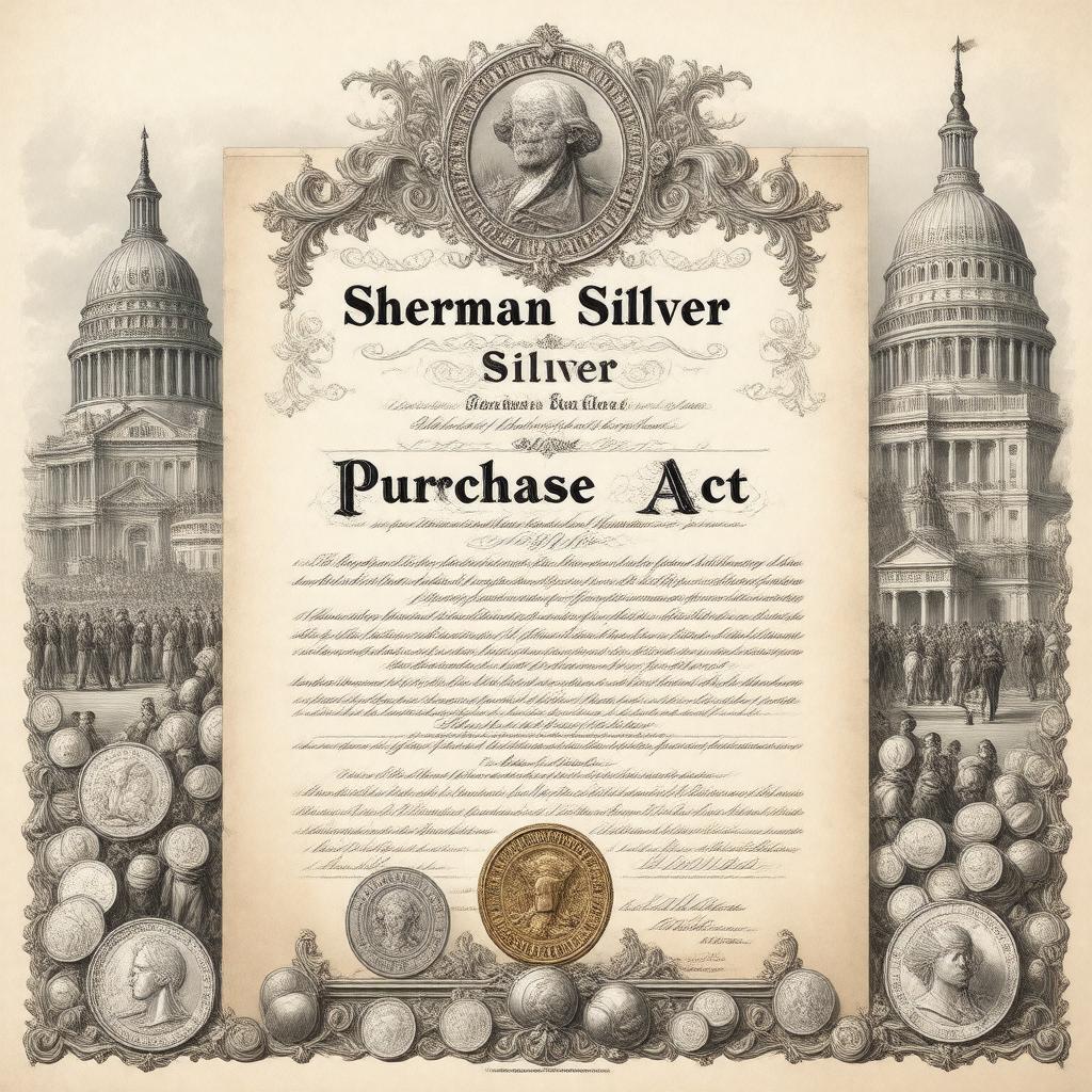 Click to view larger image AI-created image of Sherman Silver Purchase Act