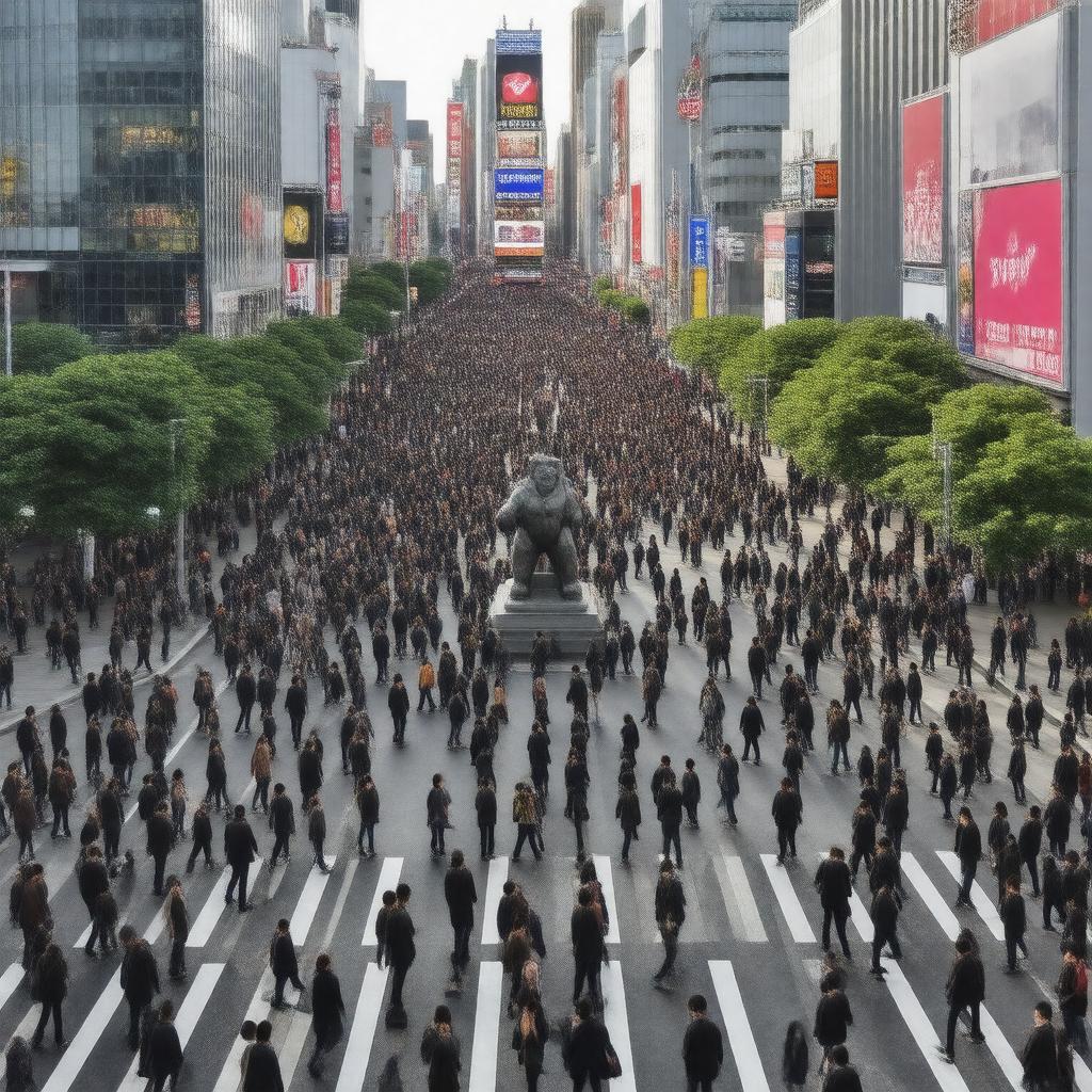 AI-created image of Shibuya Crossing