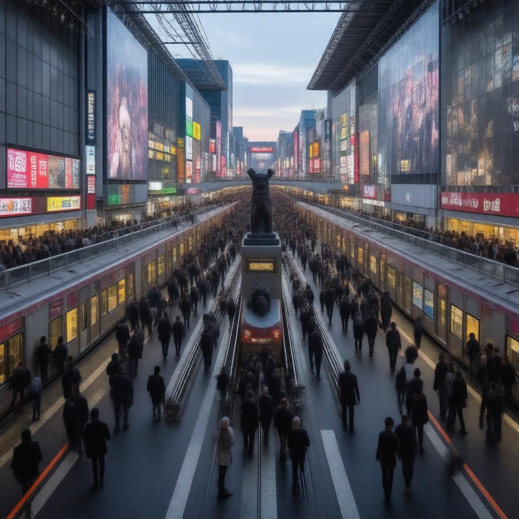 AI-created image of Shibuya Station