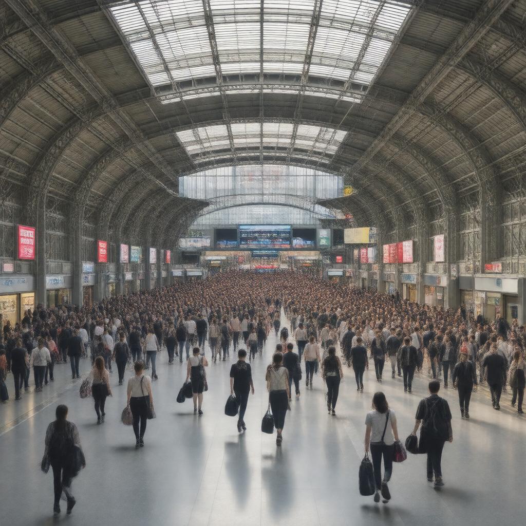 AI-created image of Shinjuku Station