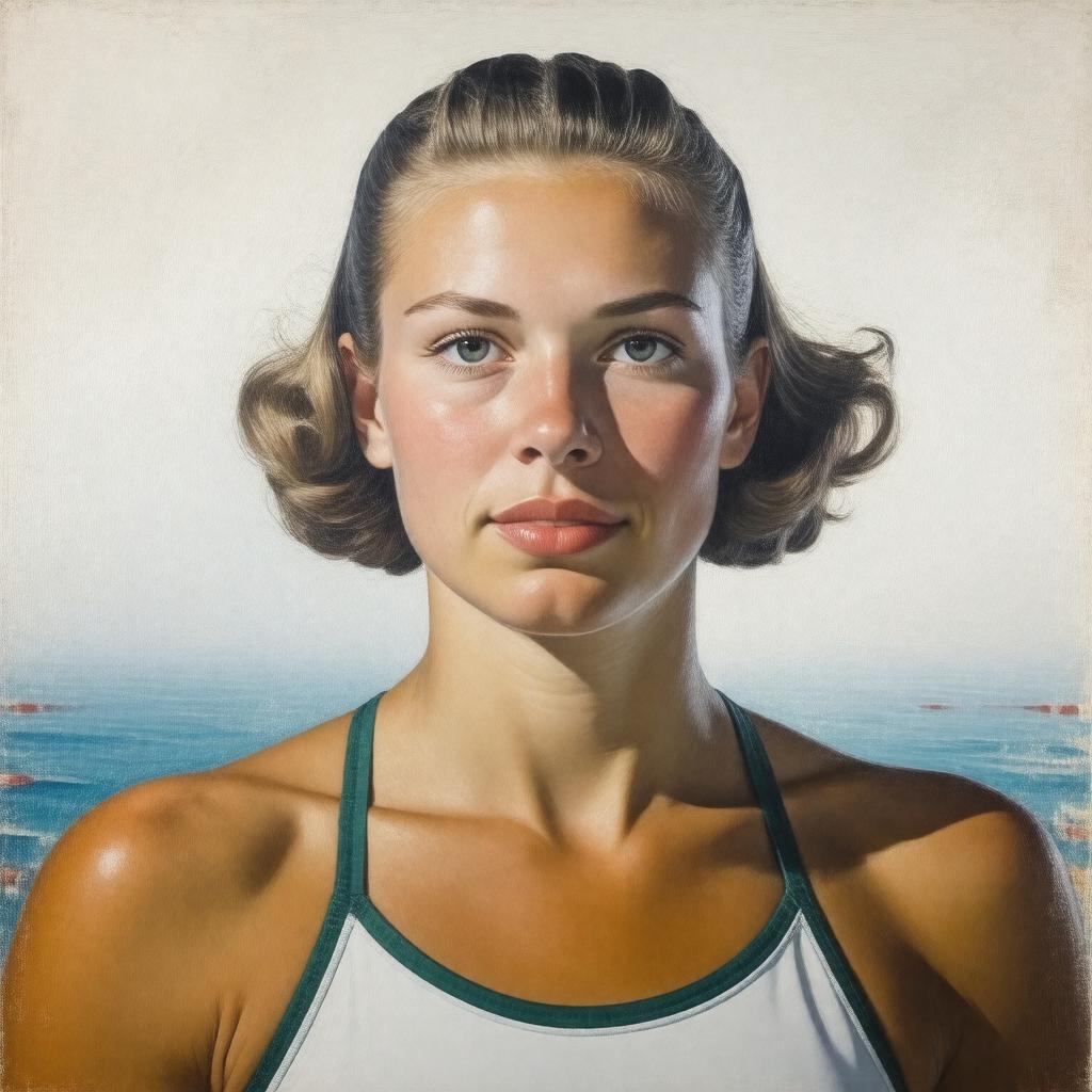 Click to view larger image AI-created image of Shirley Babashoff