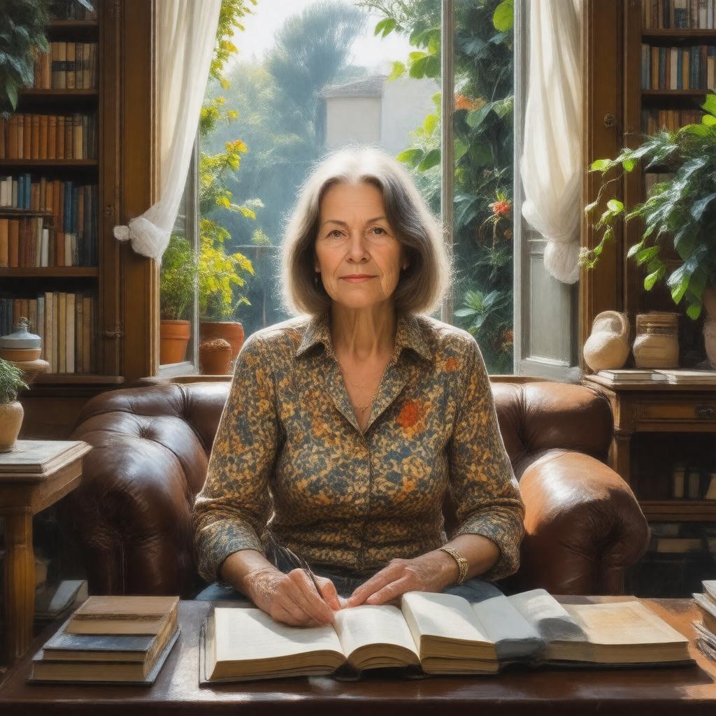 AI-created image of Shirley Hazzard