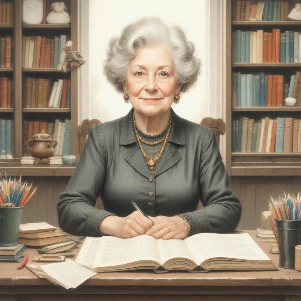 AI-created image of Shirley Hughes