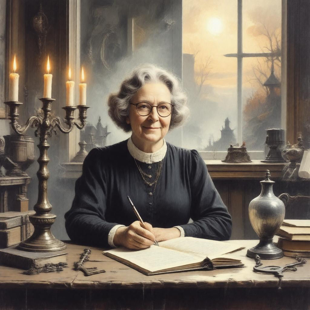 AI-created image of Shirley Jackson