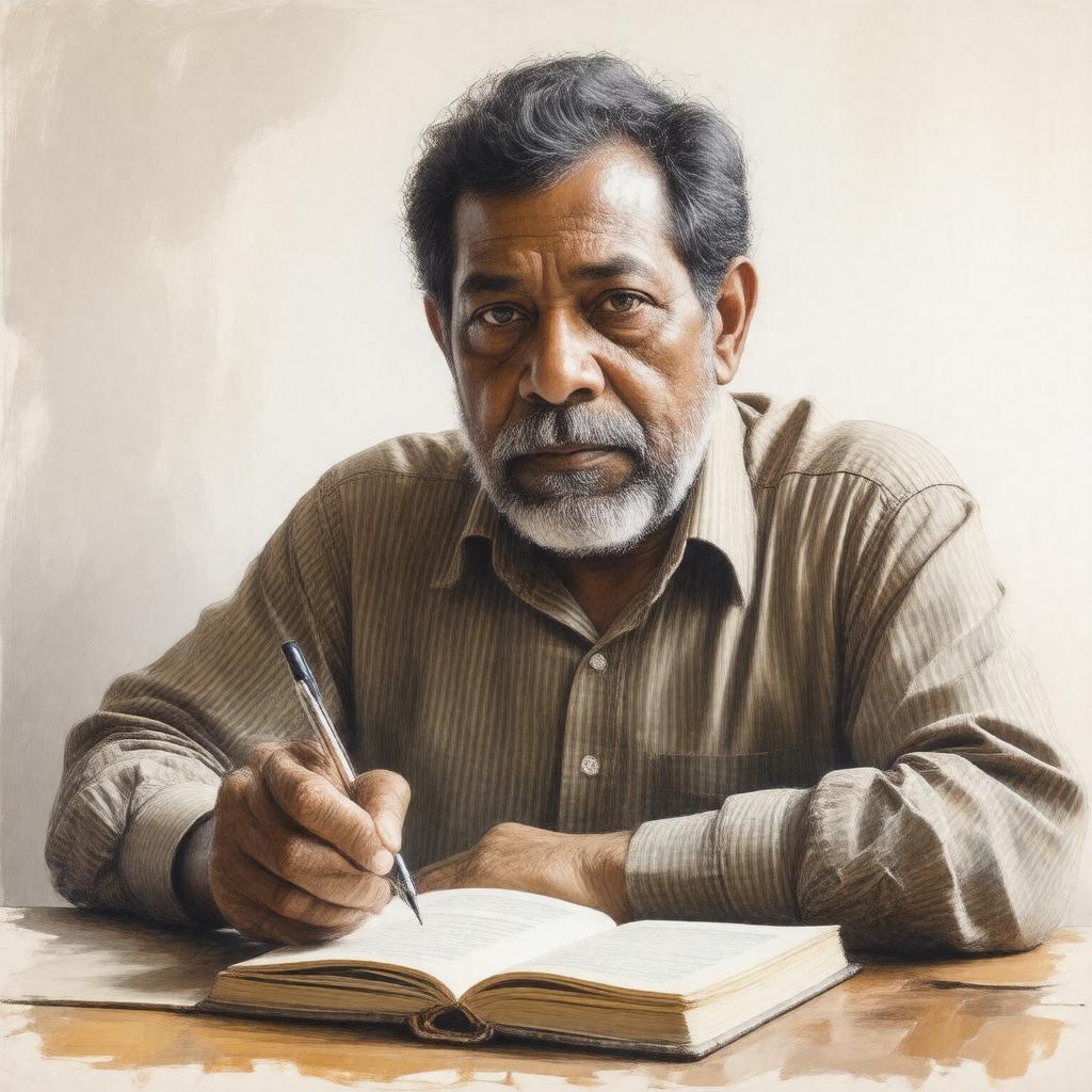 AI-created image of Shiva Naipaul