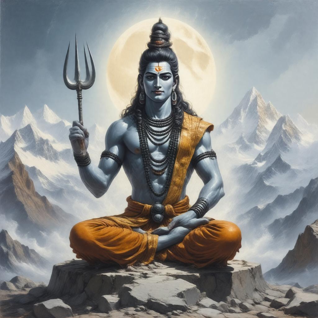 AI-created image of Shiva as Mahadeva