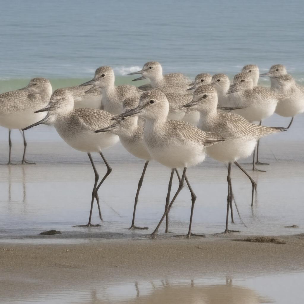 Click to view larger image AI-created image of Shorebirds