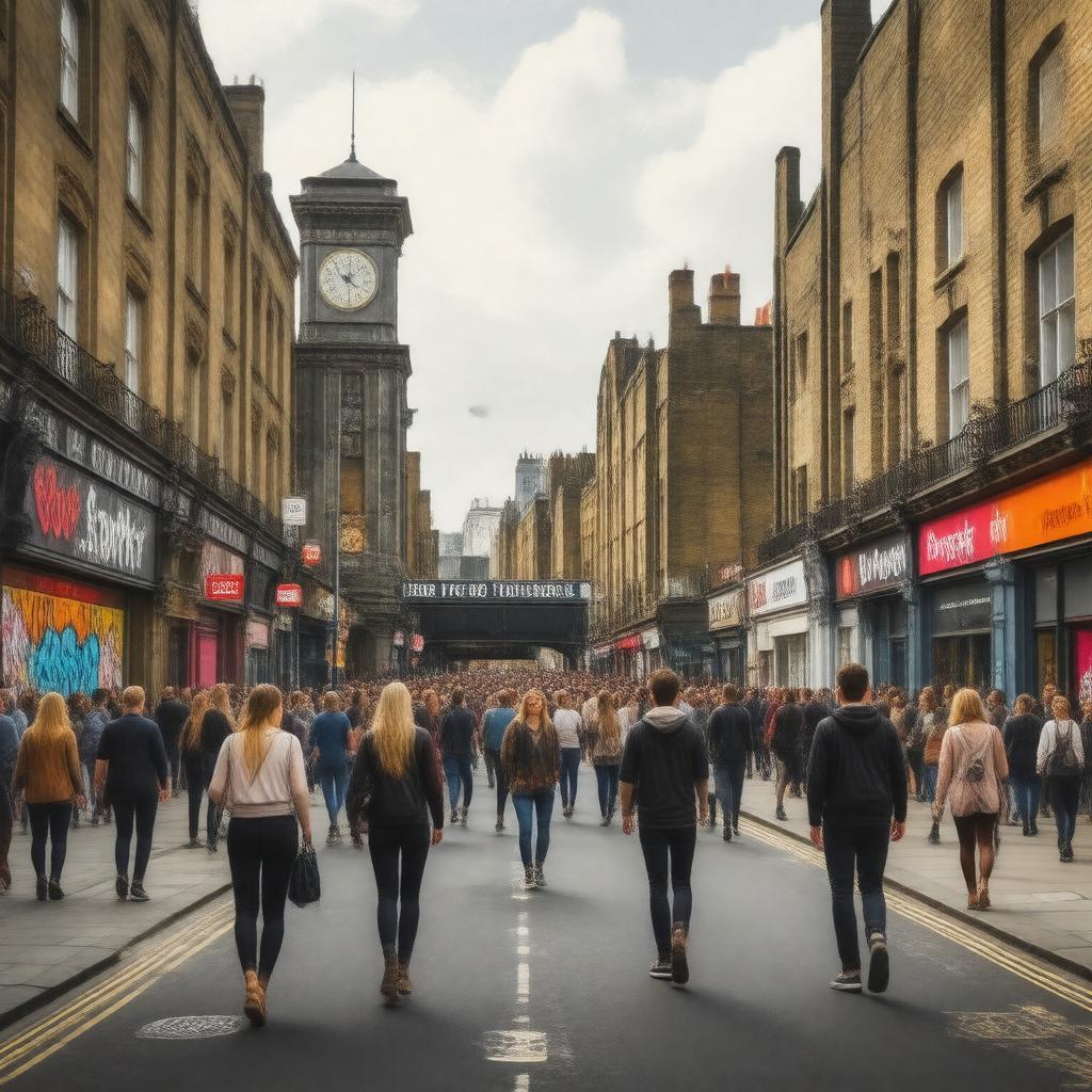 AI-created image of Shoreditch, London