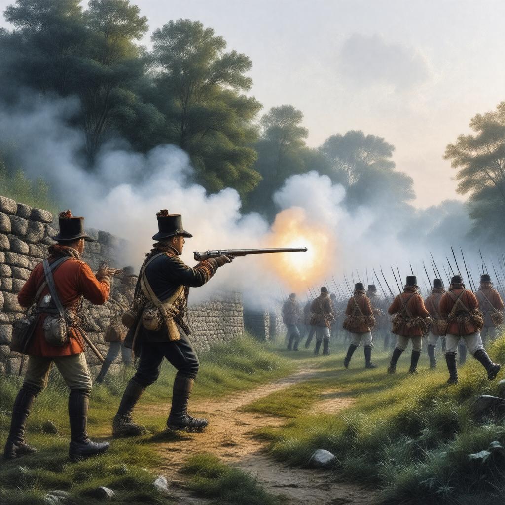 AI-created image of Shot heard 'round the world