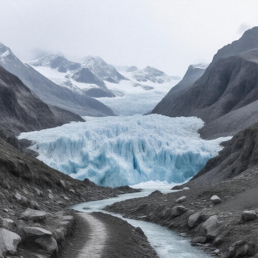AI-created image of Shoup Glacier