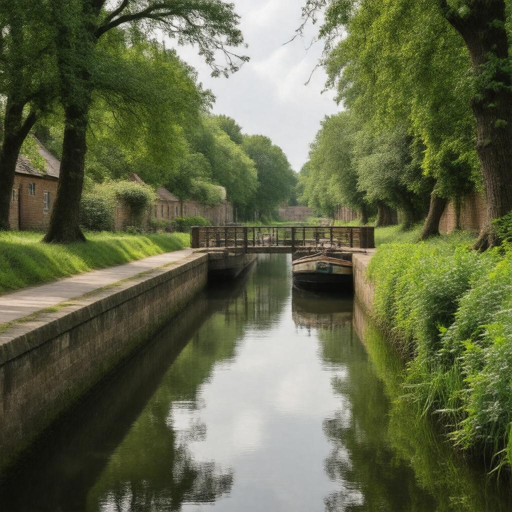 AI-created image of Shrewsbury Canal