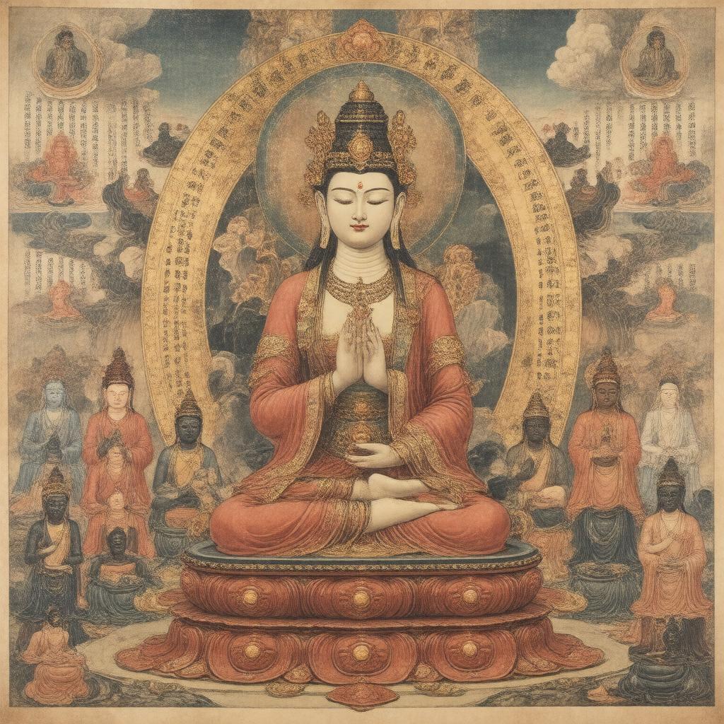 Click to view larger image AI-created image of Shrimaladevi Simhanada Sutra