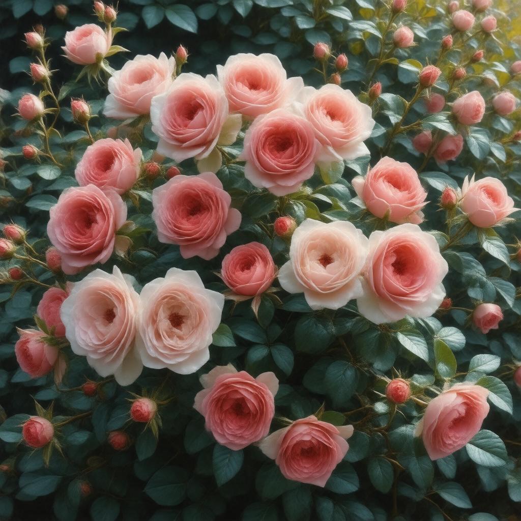 AI-created image of Shrub rose
