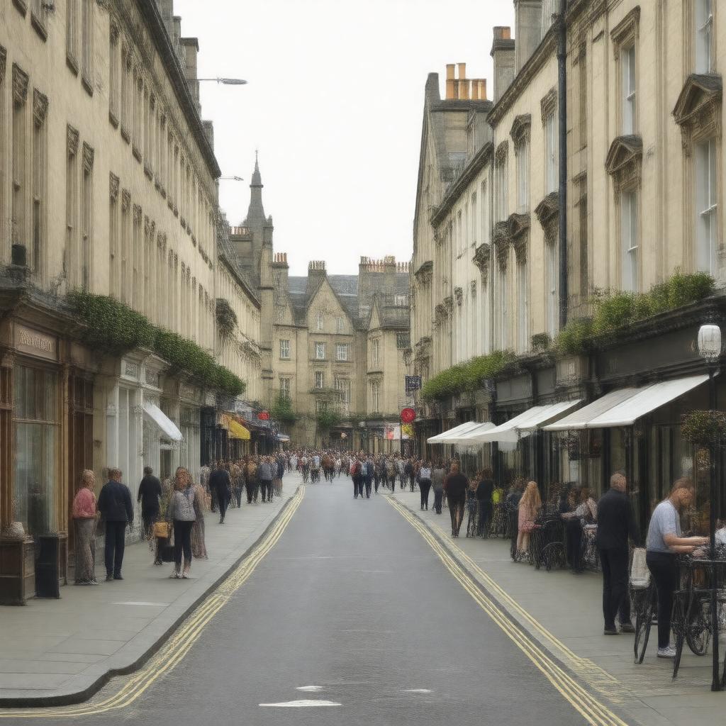 AI-created image of Sidney Street, Cambridge, CB2 3HU, United Kingdom