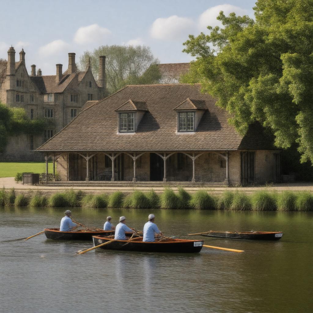 AI-created image of Sidney Sussex College Boat Club