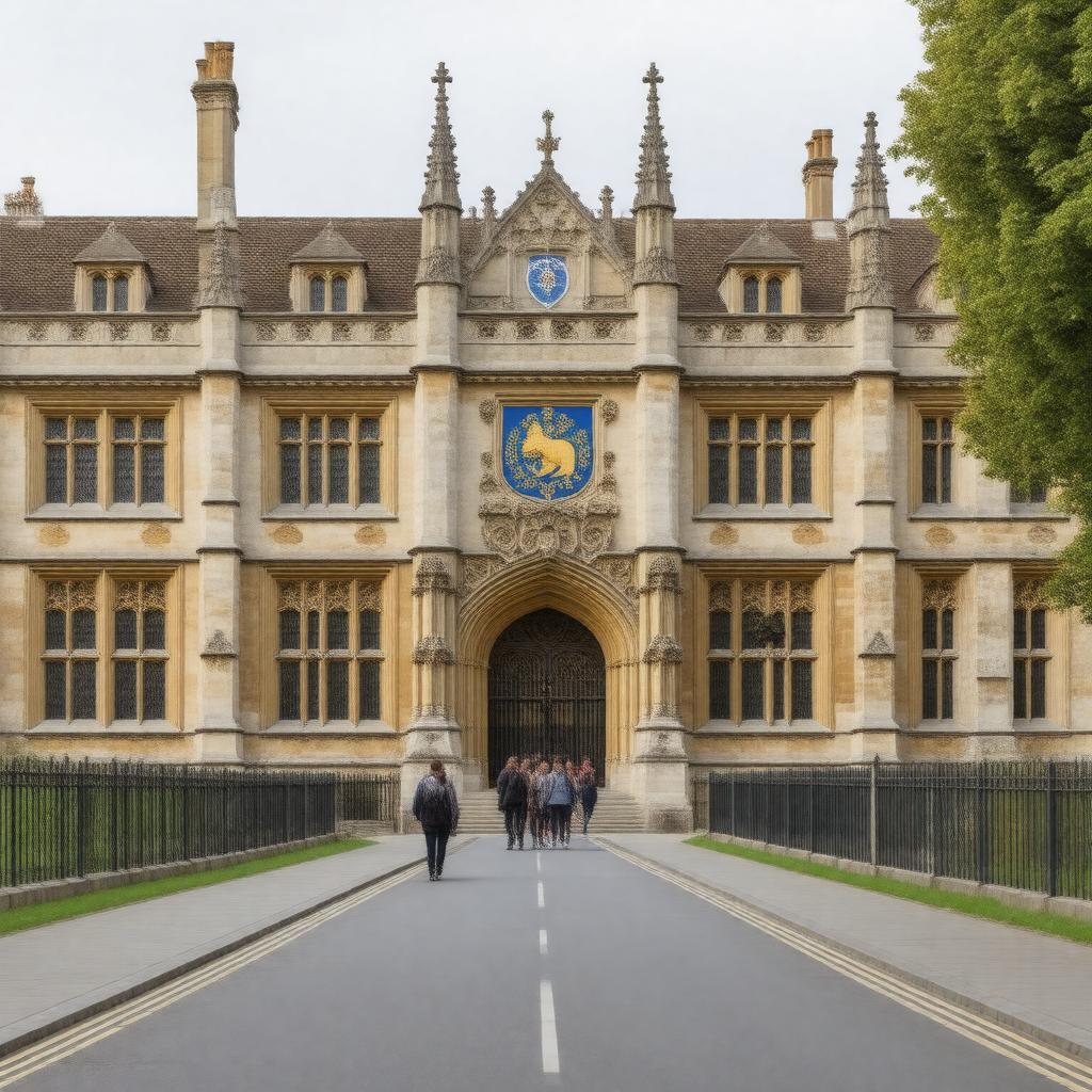 AI-created image of Sidney Sussex College, Cambridge