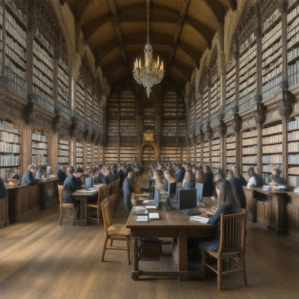 Click to view larger image AI-created image of Sidney Sussex College Library