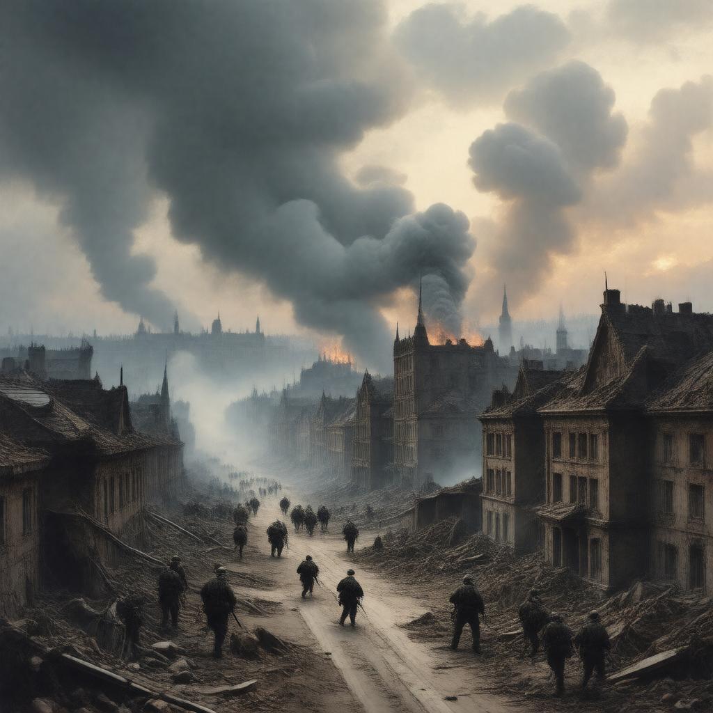 AI-created image of Siege of Warsaw (1939)
