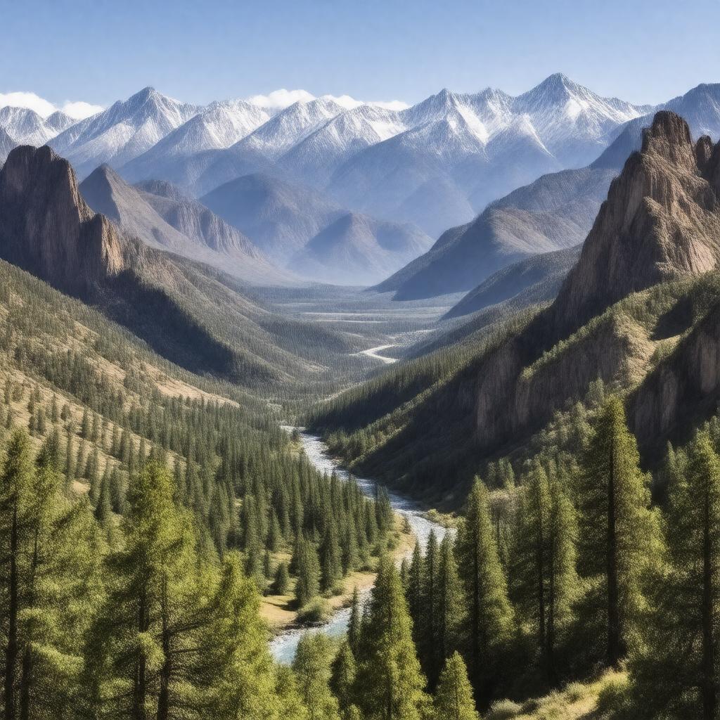 AI-created image of Sierra Madre Range