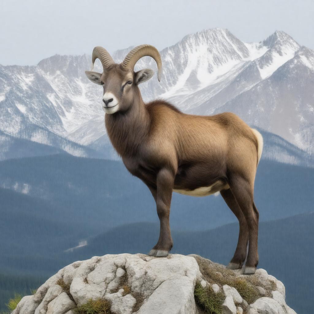 AI-created image of Sierra Nevada bighorn sheep