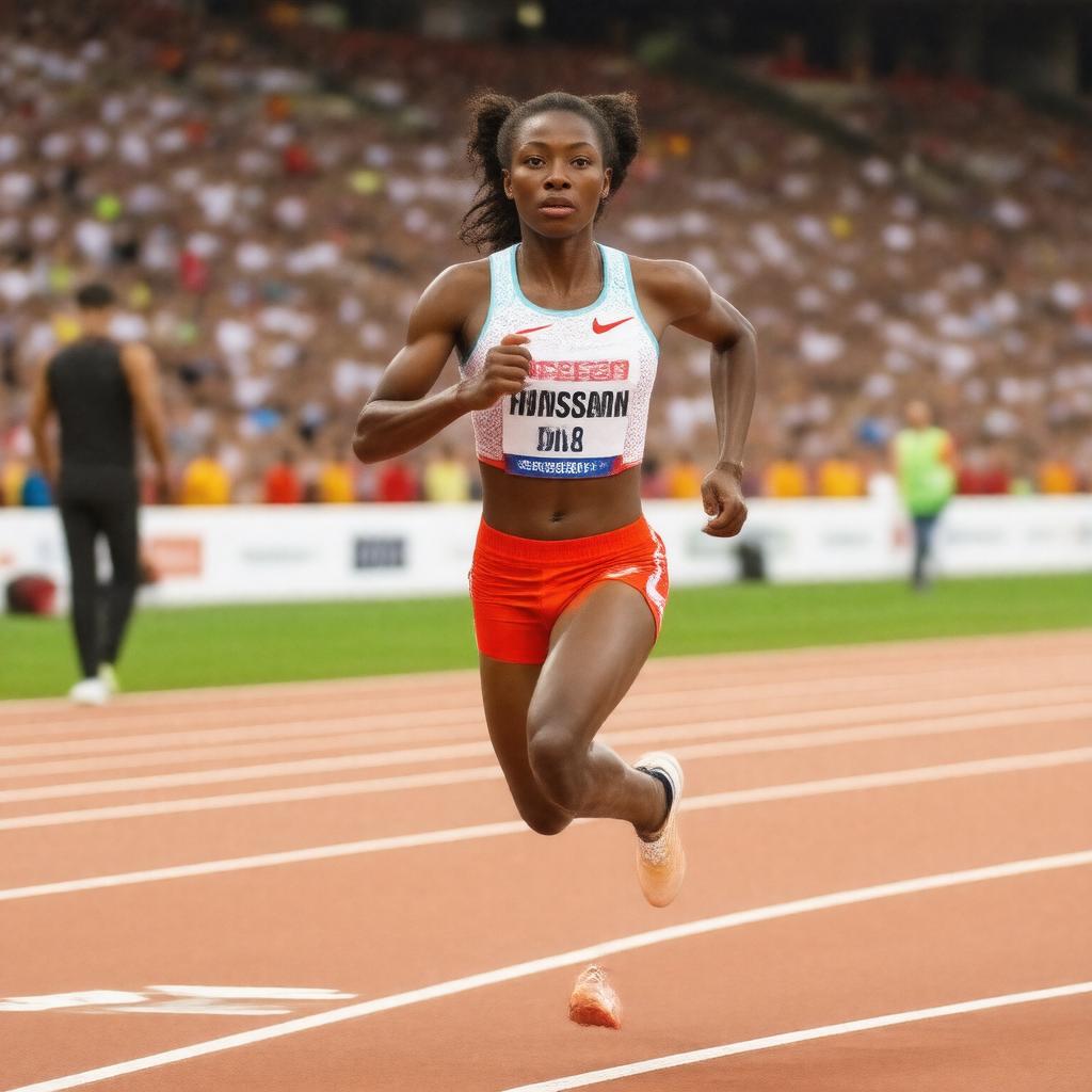 AI-created image of Sifan Hassan