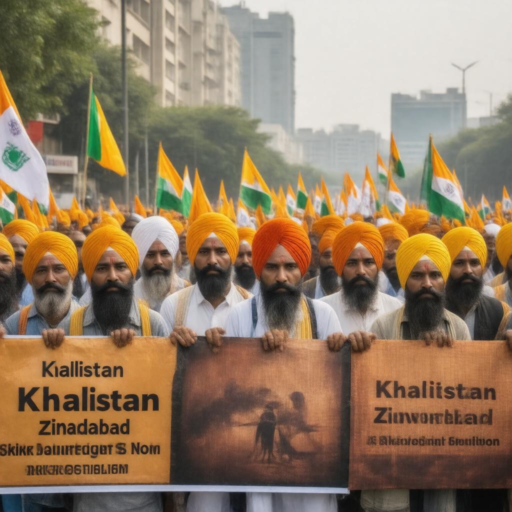 AI-created image of Sikh Khalistan movement