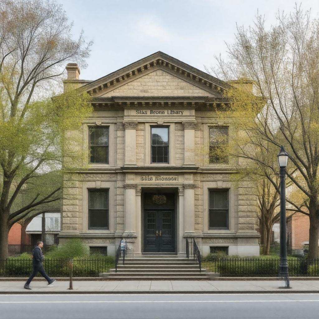 AI-created image of Silas Bronson Library