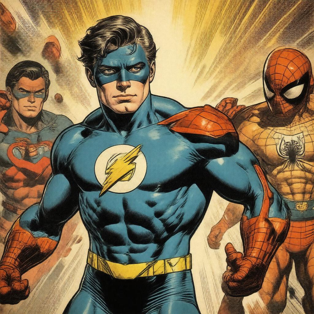AI-created image of Silver Age of Comic Books