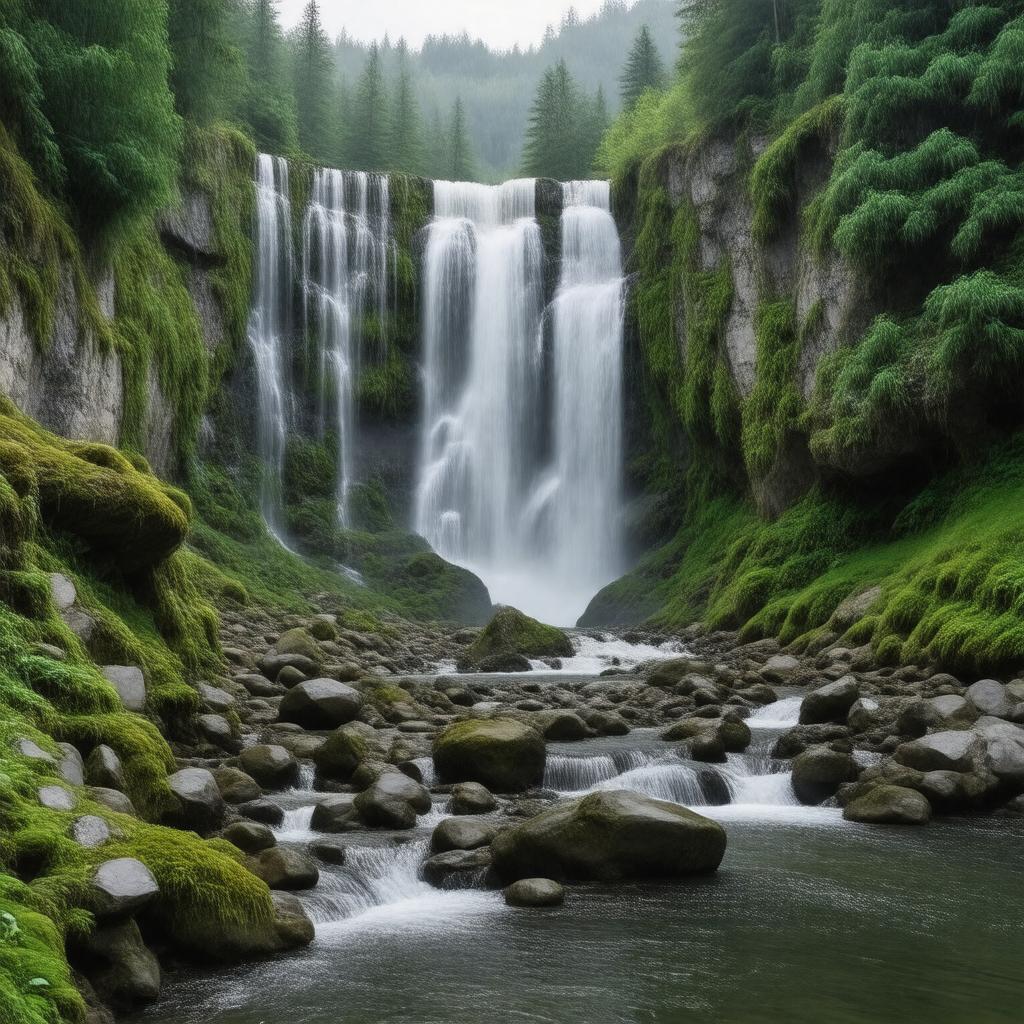 AI-created image of Silver Falls State Park