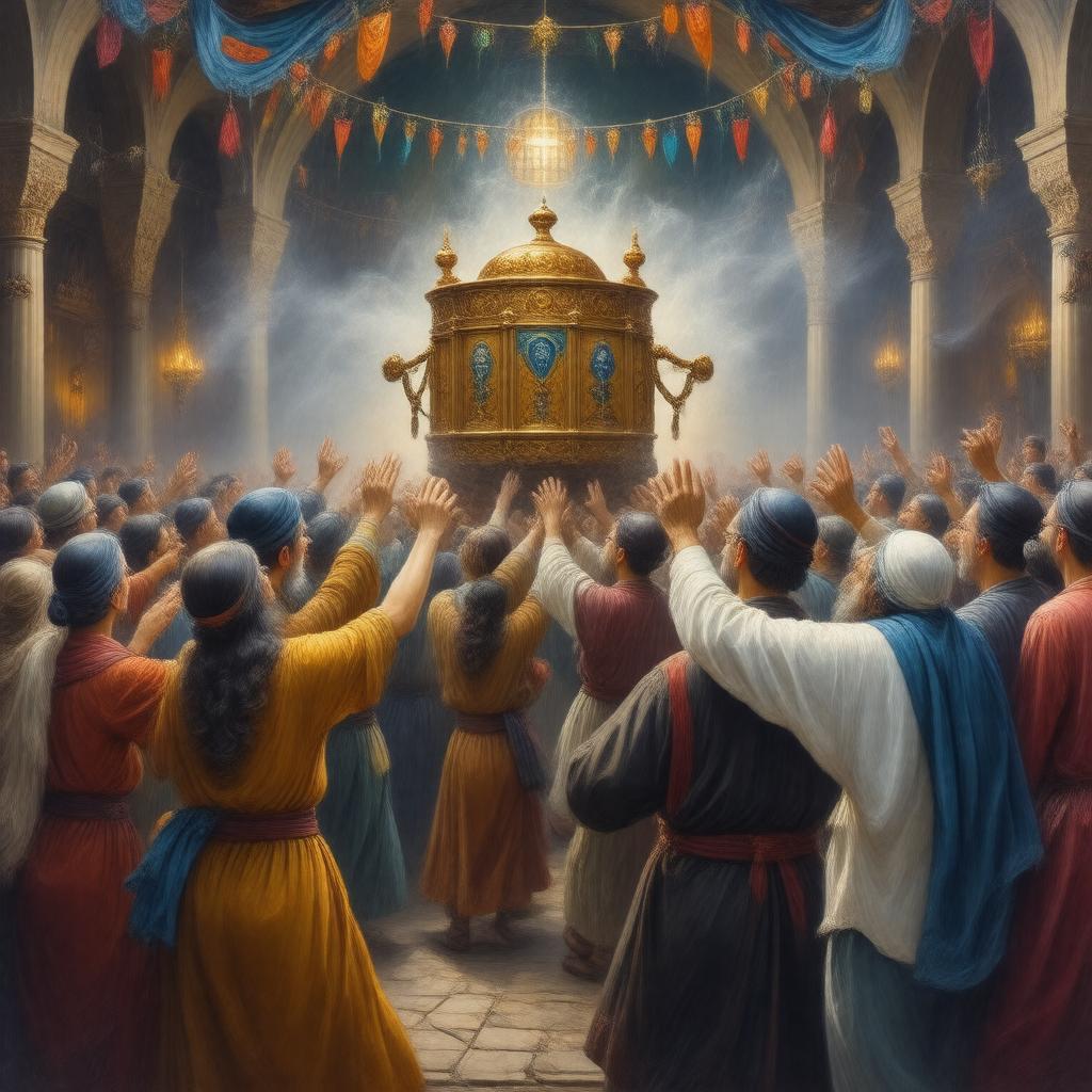 Click to view larger image AI-created image of Simchat Torah