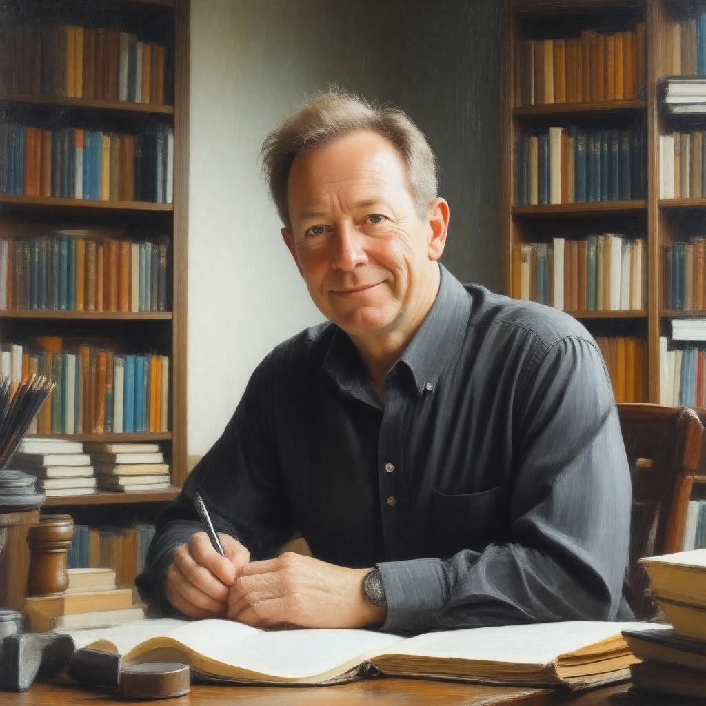 AI-created image of Simon Beaufoy