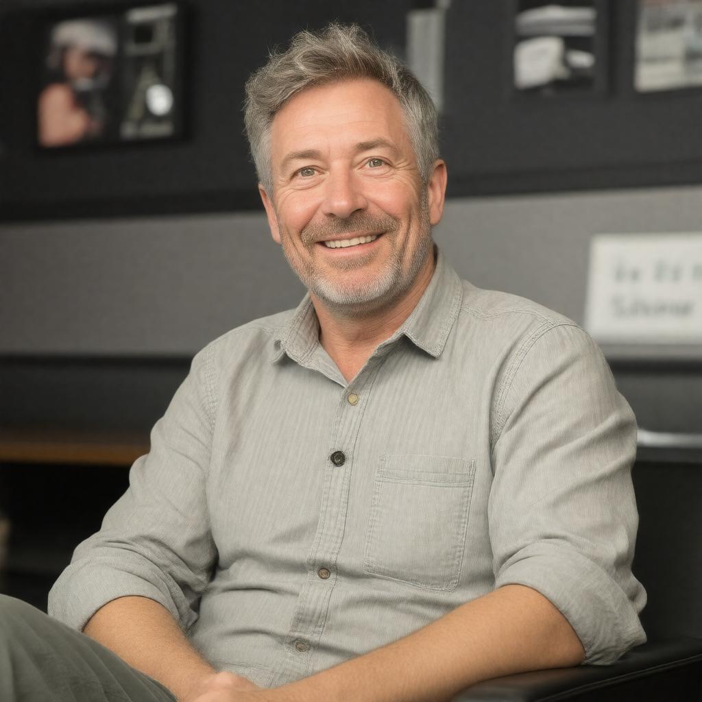 AI-created image of Simon Day