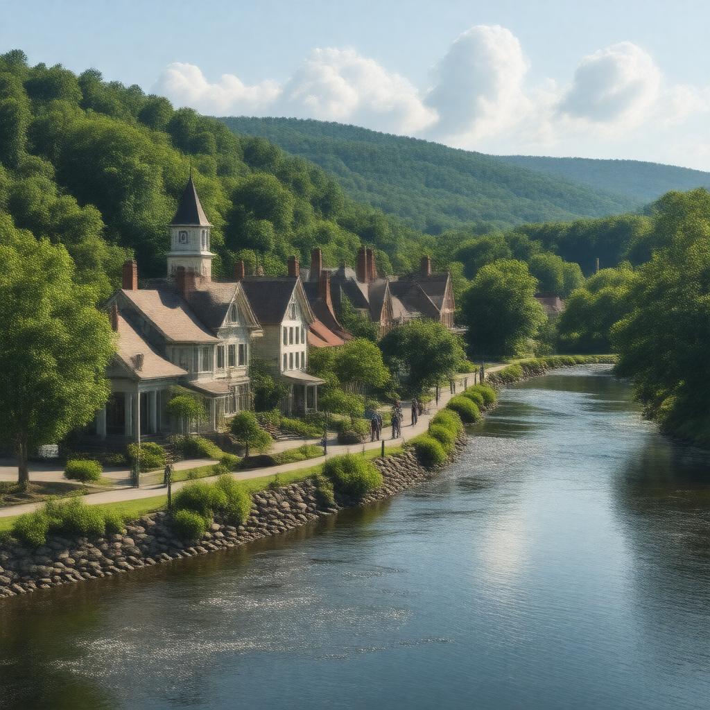 AI-created image of Simsbury, Connecticut, United States