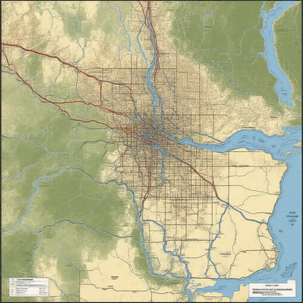 AI-created image of Sioux City metropolitan area