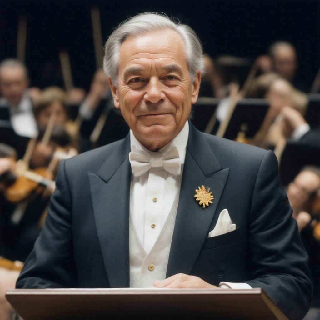 Click to view larger image AI-created image of Sir Andrew Davis